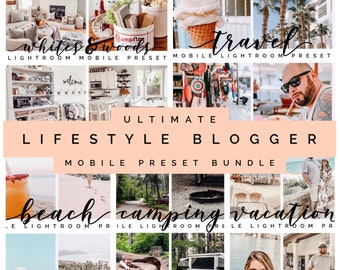 Lifestyle Blogger Lightroom Mobile Presets | Travel, Beach, Home Decor (DNG)