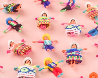 Handcrafted Peruvian Worry Dolls, Traditional Festive Miniature Dollhouse , Male and Female Set perfect Birthday Gift