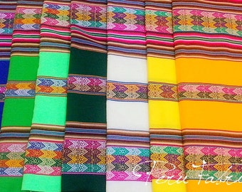 Aguayo Inca Blanket - 14 Piece Ethnic Andean Textile, Perfect for Home Decoration, Ideal Gift with FREE SHIPPING