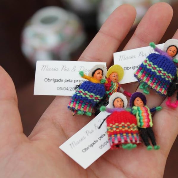 5 Pins couple Dolls, wedding favors, peruvian crafts, doll miniature, miniature dollhouse, unique party favor, wedding special gift