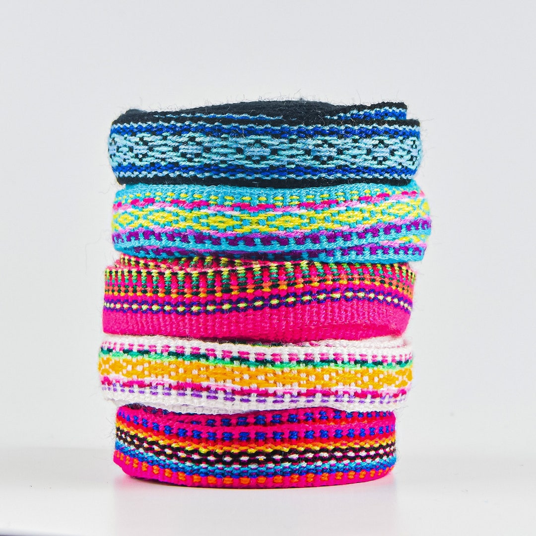 Inca Tribal Ribbons in Vibrant Colors Pack of 5 Peruvian Etsy