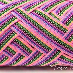 Ethnic Ribbon by Meter, Pink Geometric Woven Jacquard, Ideal for Crafting and Decorations, Unique Gift for Crafters