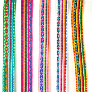 Jacquard cotton Ribbon / ethnic ribbon / jacquard ribbon / decorative trim / woven jacquard trim / trims / geometric / peru