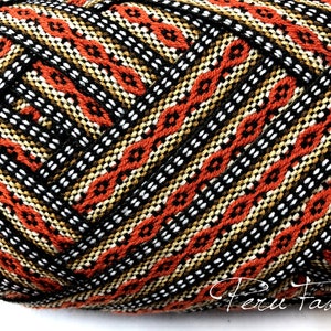 Geometric Ribbon by the Yard - Brown Jacquard, Ideal for Craft Supply, Great Gift for DIY Enthusiasts