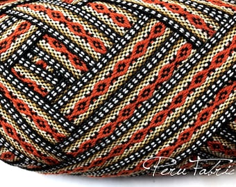 Geometric Ribbon by the Yard - Brown Jacquard, Ideal for Craft Supply, Great Gift for DIY Enthusiasts