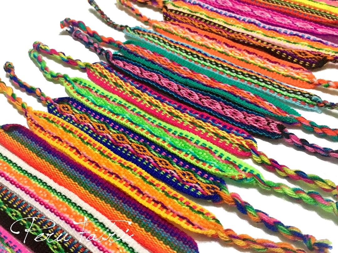 Peruvian Inca Friendship Bracelet Handmade Colorful Unisex - Etsy