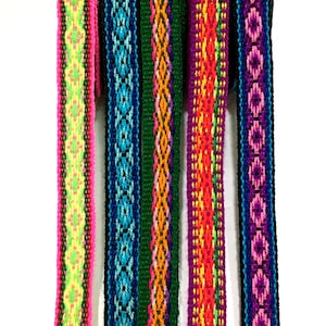 Lot de 5 rubans Inca, bordure tissée jacquard géométrique, idéal pour les projets de décoration intérieure, excellent gif pour la Fête des Mères