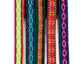 Inca Ribbon 5-Pack, Geometric Jacquard Woven Trim, Ideal for Home Decor Projects, Great Mother's Day Gif