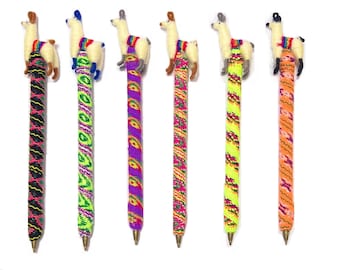 Llamas Pen 5 Pack, Handcrafted Unique Llama Pens, Perfect for Party Favors or Gifts