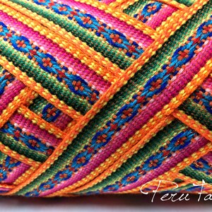 Orange Jacquard Ribbon , Geometric trim, decorative ribbon, geometric ribbon,craft supplies,ribbon by the yard, craft supply