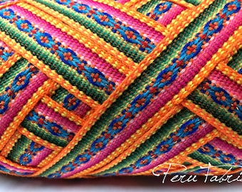 Orange Jacquard Ribbon , Geometric trim, decorative ribbon, geometric ribbon,craft supplies,ribbon by the yard, craft supply