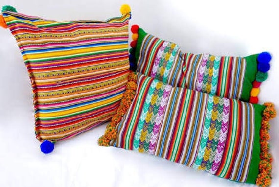 Andean Green Striped Fabric, Colorful Jaquard Material, Ideal for Sewing,  Quilting, Curtains, Perfect Gift for Crafters