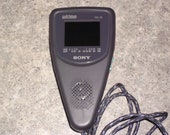 Vintage 80s SONY Watchman FDL-22 B W Portable Television - Leather Case