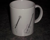 Vintage 90s Electric Guitars Ceramic Mug