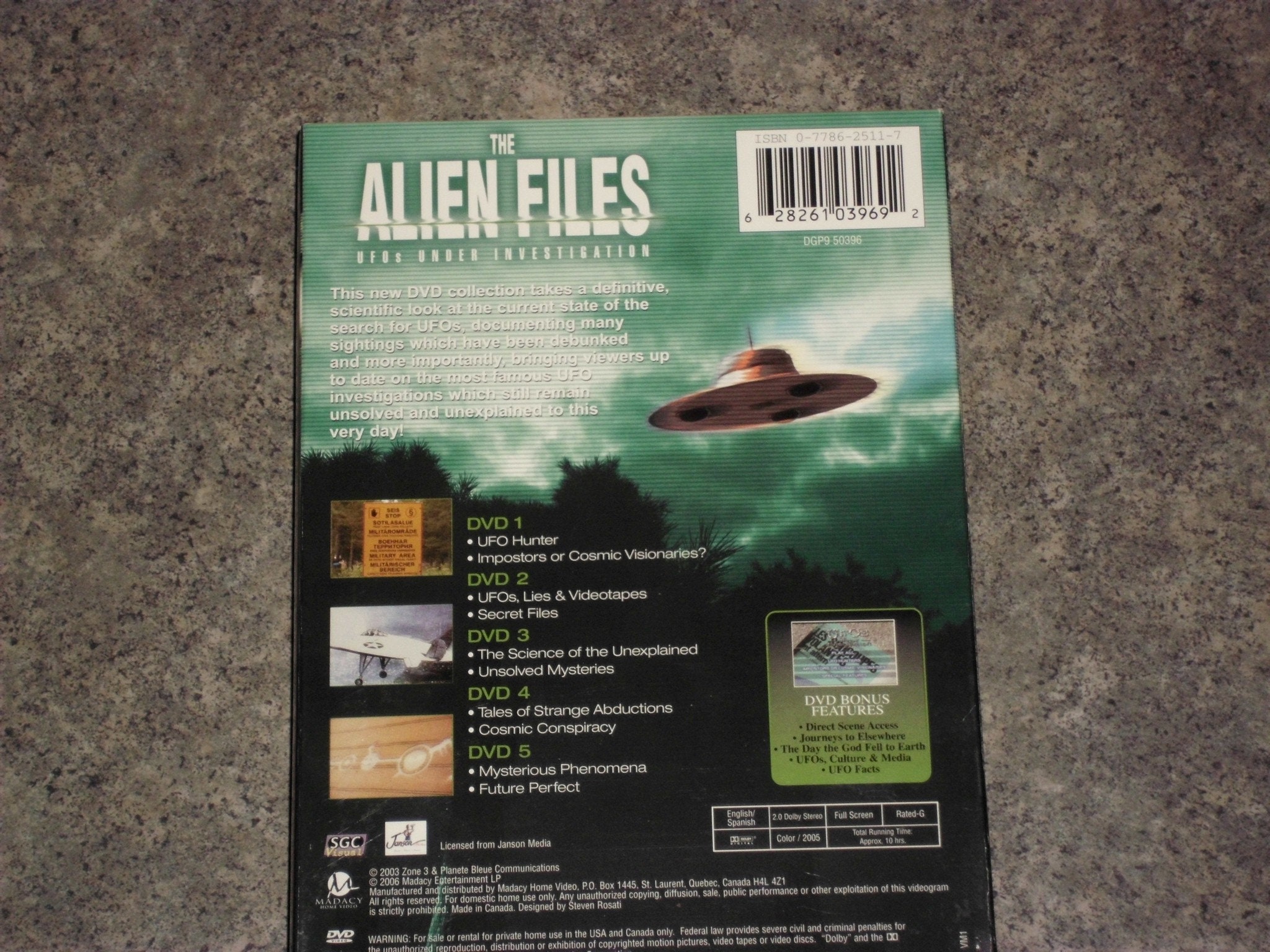 Vintage 90s DVD - Alien Files - UFO Videos - 5 Disc Box Set