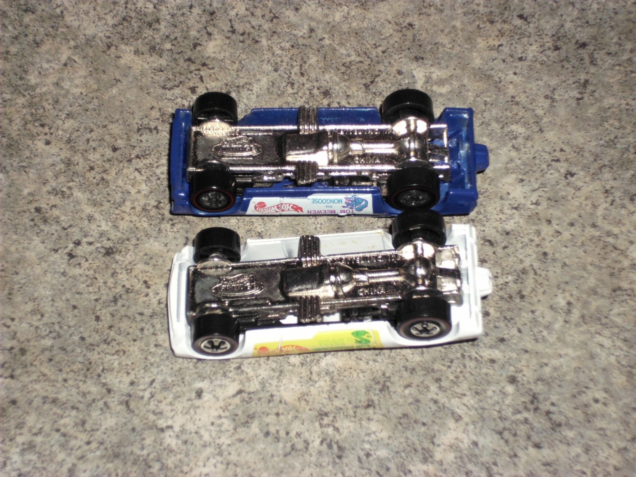 Vintage 1993 Hot Wheels Mongoose & Snake Funny Cars