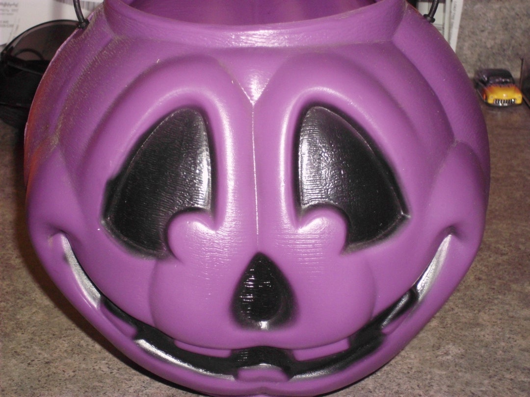 Vintage JOL Pumpkin Halloween Candy Pail General Foam Blow Etsy