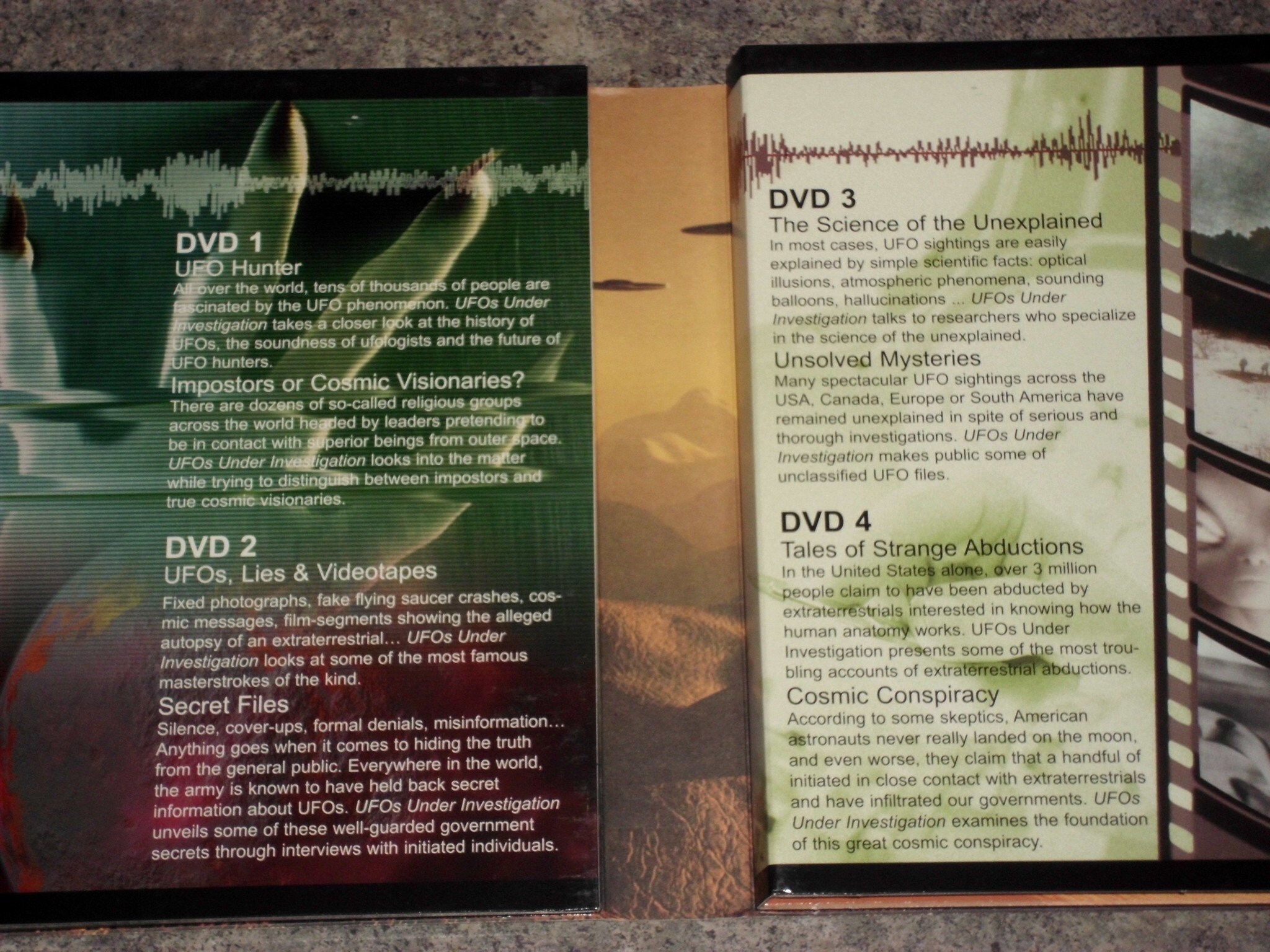 Vintage 90s DVD - Alien Files - UFO Videos - 5 Disc Box Set