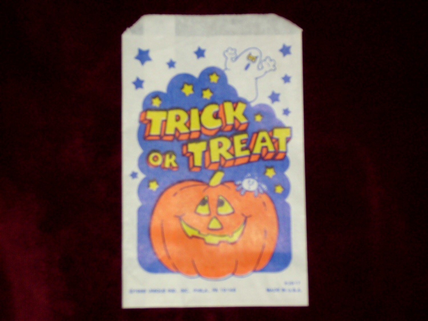 2 Vintage Halloween Paper Candy Bags Trick or Treat JOL Etsy