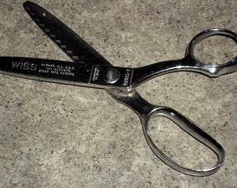 Vintage Wiss Pinking Shears Scissors Dandtbarnfinds 