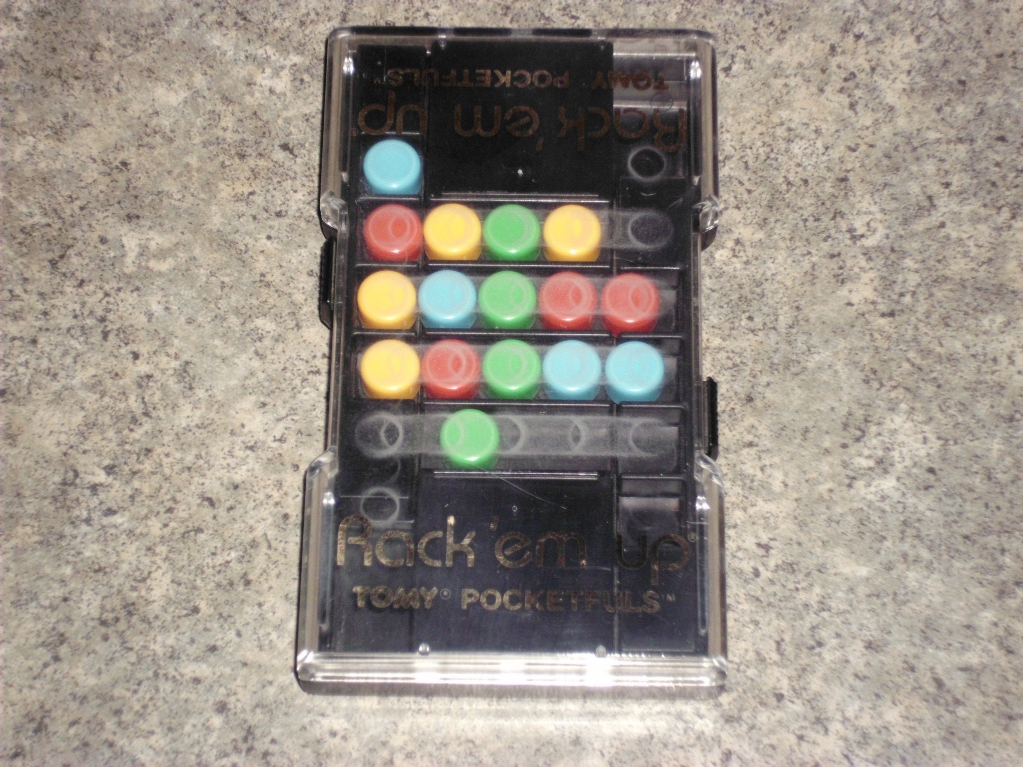 Vintage 1987 Tomy Game Rack 'Em Up Pocketfuls Etsy España