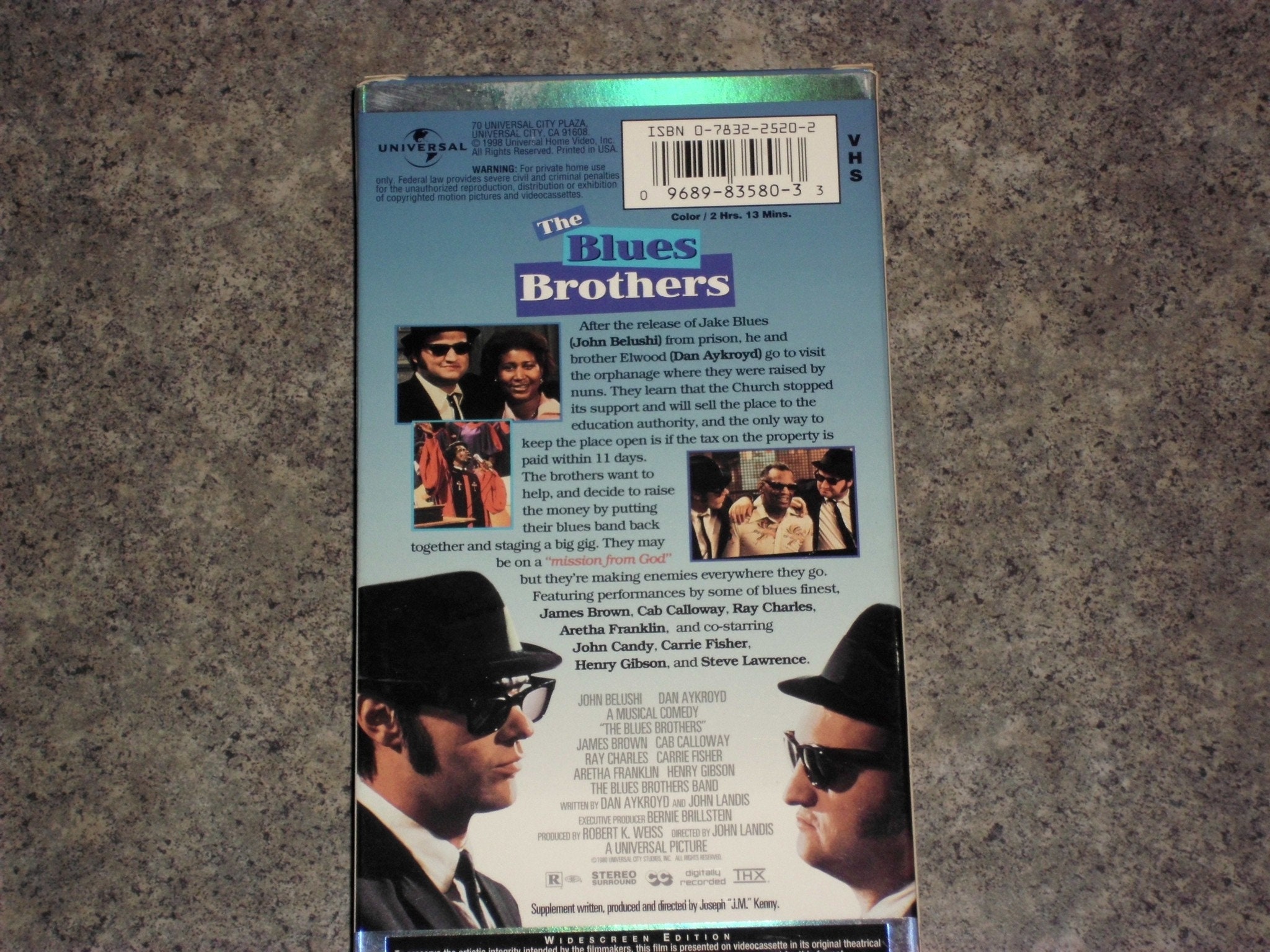 Vintage 80s VHS Movie - Blues Brothers - Belushi Akroyd