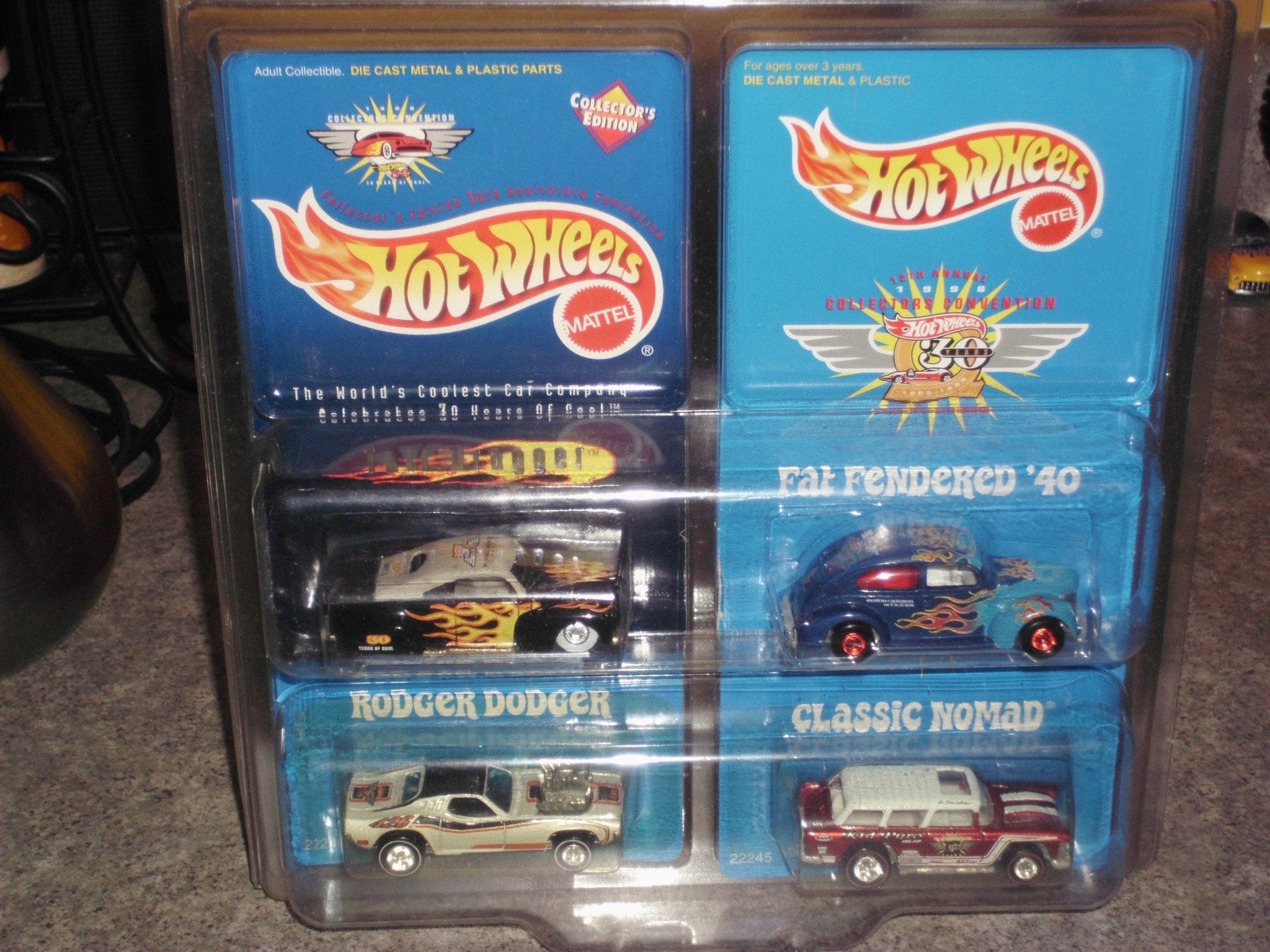 Vintage 1998 Hot Wheels Convention 4-car Set - 30th