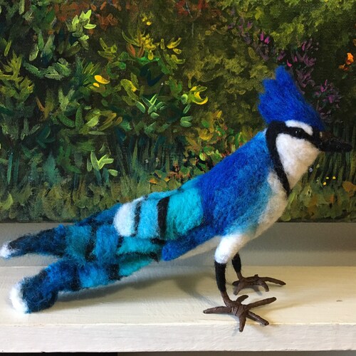 Needle Felted Blue shops Jay