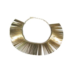 Cleopatra MOD Bib Necklace - Starburst Collarette Necklace - Egyptian Revival Sunray Necklace - Costume Jewellery - Runway Necklace