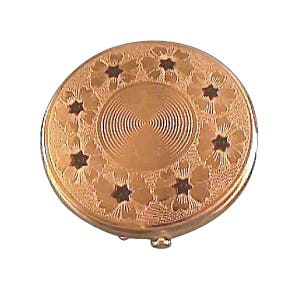 Dorset Fifth Avenue Gold-tone Enamel Compact / Powder Compact / Fashion Compact / Vintage Compact