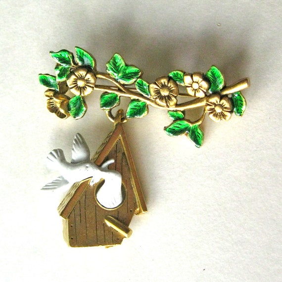 Danecraft Birdhouse Pin - Bird Pin - Dangle Pin -… - image 4