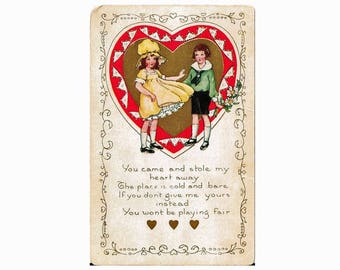Whitney Valentine Postcard Undivided Back - Collectible postcard