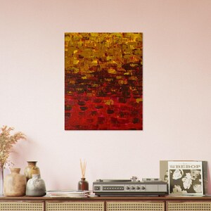 Warm Color Gradient Original Art Print - Fire
