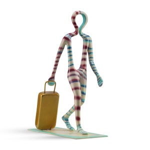 Mannen sculptuur - mannen met koffer - mannen ornamenten - House Warming Gift - mannen kunstsculptuur - mannen koffer standbeeld - sculptuur beeldjes
