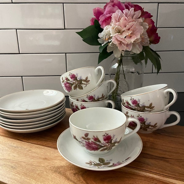 Pink Rose Tea Set Etsy