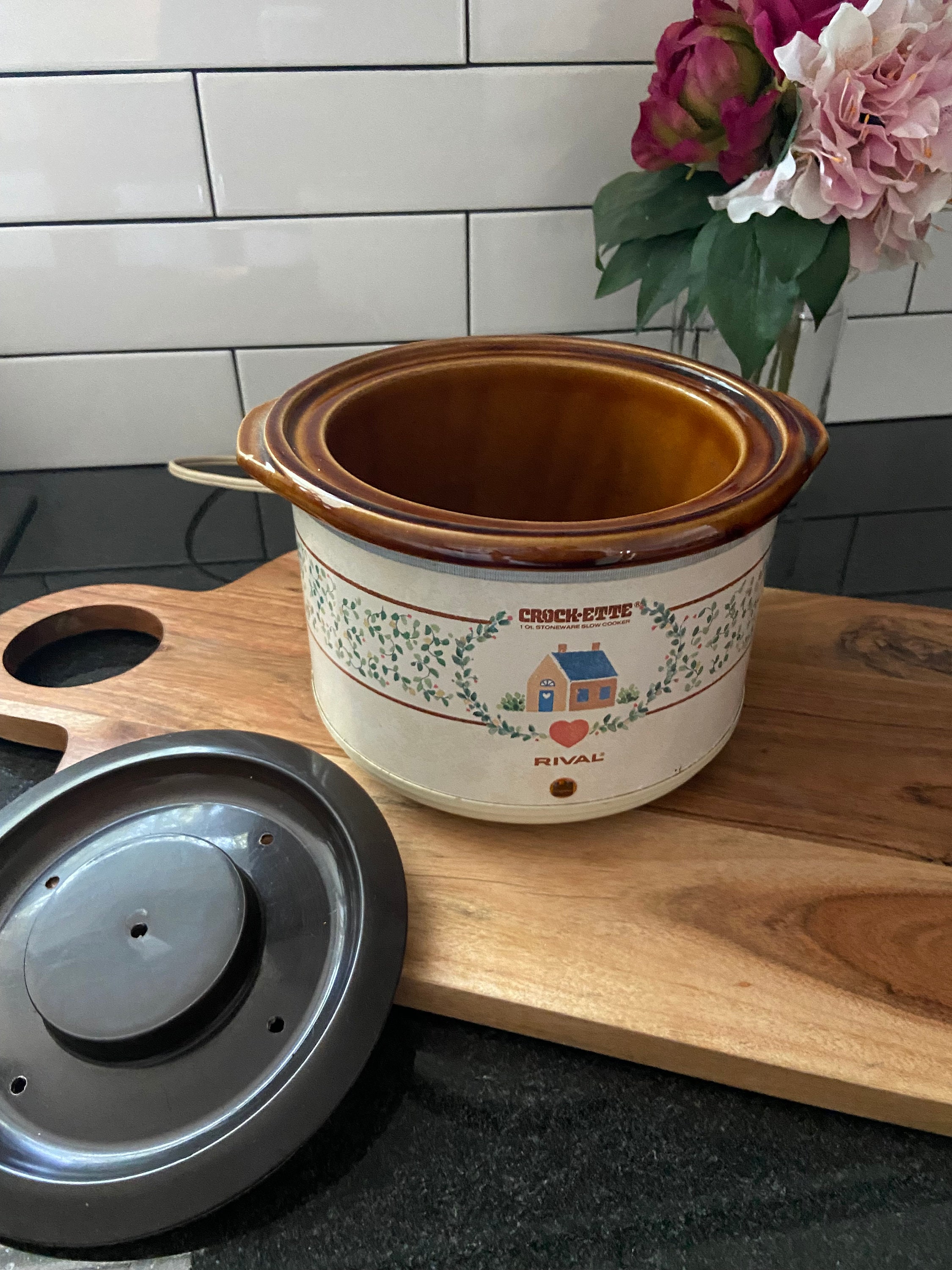 Vintage Rival 1QT Crock-Ette Slow Cooker Crock Pot Model 3200