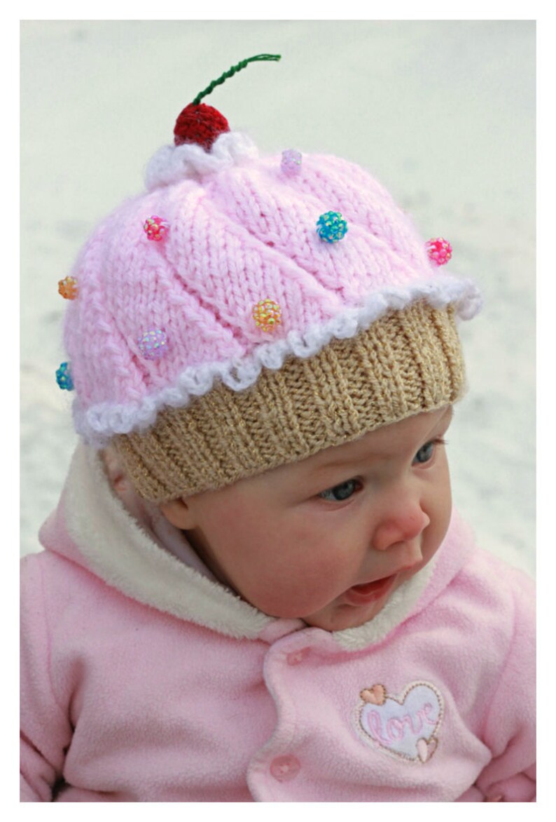 Knitting Pattern Baby Cupcake Hat Instant Download Etsy