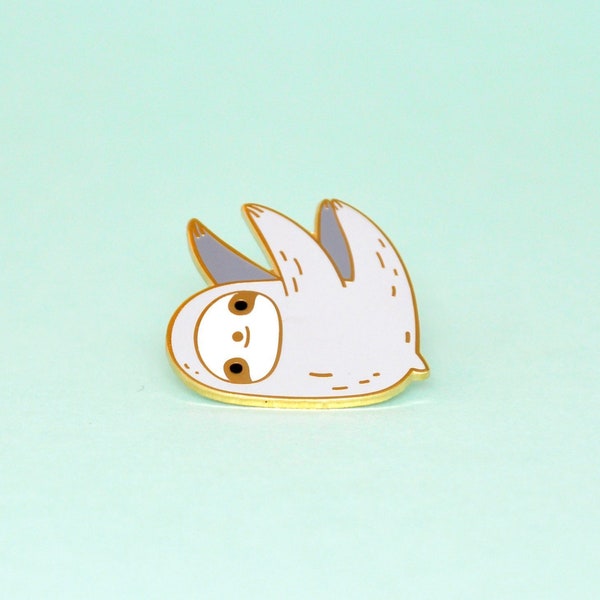 Sloth pin, sloth enamel pin, sloth lapel pin, animal enamel pin, hard enamel pin, 18K gold plated