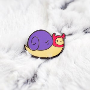 Josh the Snail Halloween Devil Enamel Pin
