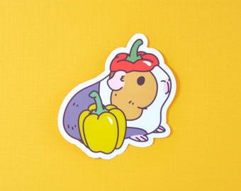 Bell pepper and Guinea pig vinyl sticker