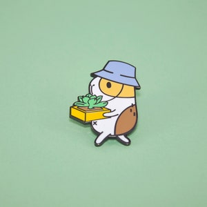 Guinea Pig with Succulent Enamel Pin image 6