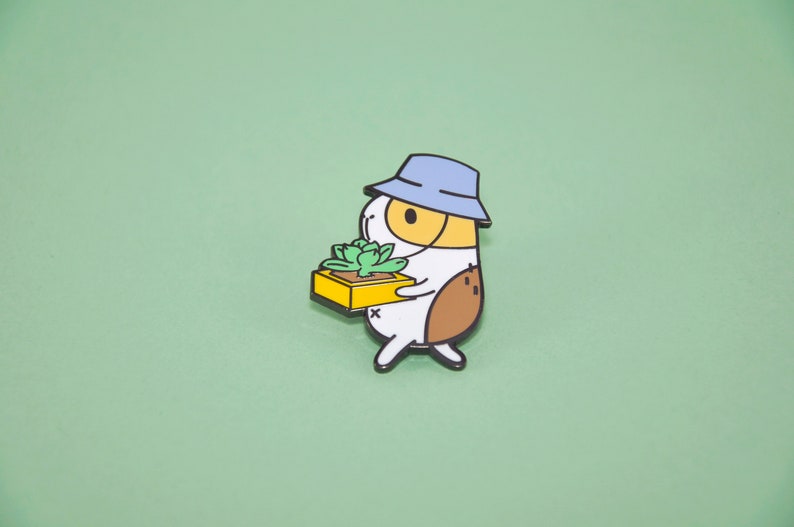 Guinea Pig with Succulent Enamel Pin image 6