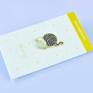 Josh the Snail with Yarn Ball Enamel Pin knitter lapel pin gift for knitters image 5