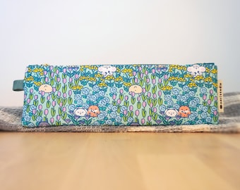 Hamster Zipper Pencil Pouch featuring Noristudio Hamster Meadow Pattern