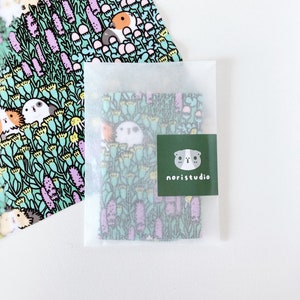 Guinea Pigs and Garden Herbs Pattern Microfiber Lens Cleaning Cloth by Noristudio
