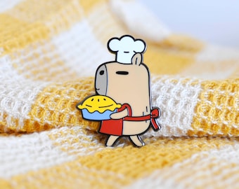 Moonch el pin de esmalte para hornear pastel de capibara Pin de solapa de capibara pin de esmalte de pastel de regalo de capibara