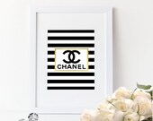 Fashion printable poster/ logo printable/ perfume printable / Coco illustration/ digital art