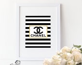 Fashion printable poster/ logo printable/ perfume printable / Coco illustration/ digital art