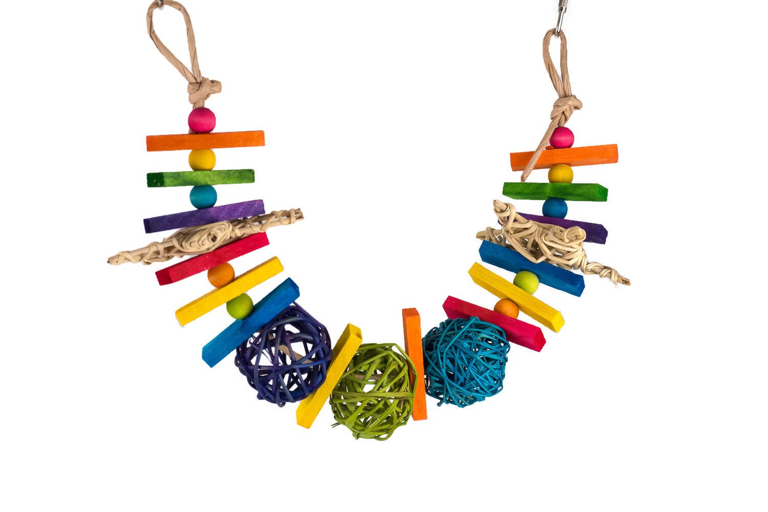 Little Nibbler Birdie Garland -  Small Bird Toy, Shreddable  Balsa