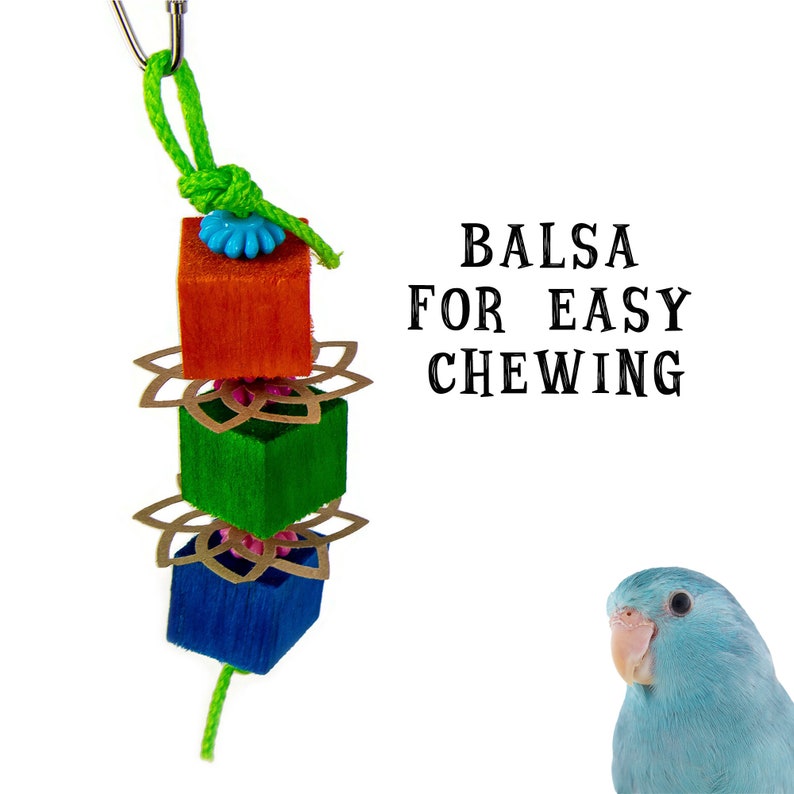 Balsa Wood and Cardstock - Swirly - Bird Toy - Etsy